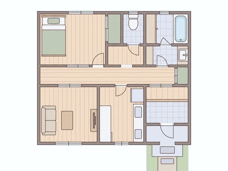 平屋の間取り図の例