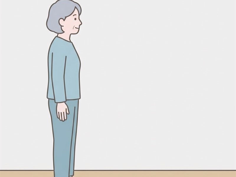 廊下の手すりの高さを測る図